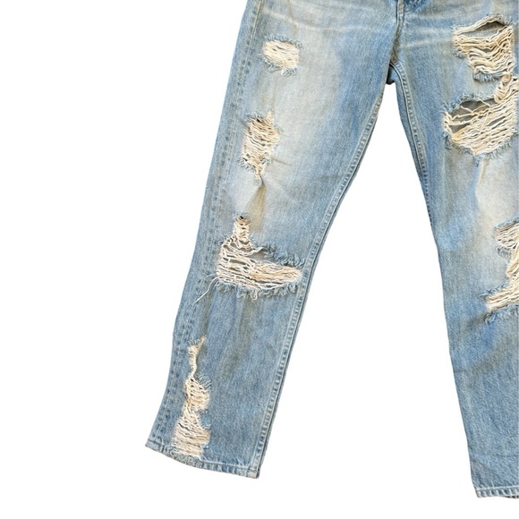 3x1 Cotton Distressed Straight Jeans in Marco - Picture 3 of 11